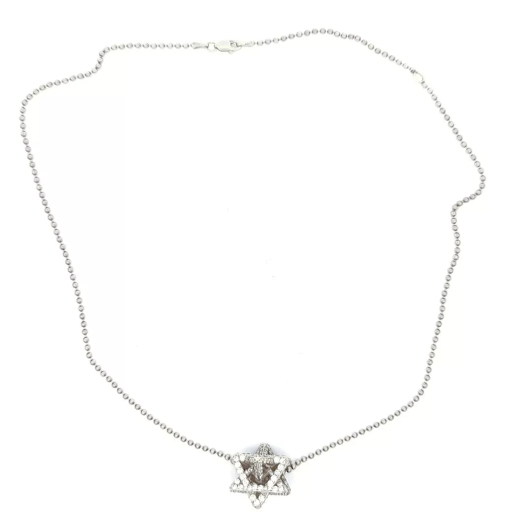 Regular Merkabah with 2.87 CT Diamonds — White Gold — view 2