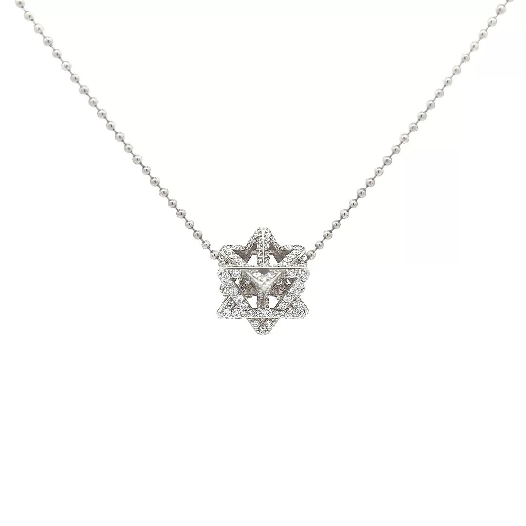 Regular Merkabah with 2.87 CT Diamonds — White Gold — view 3