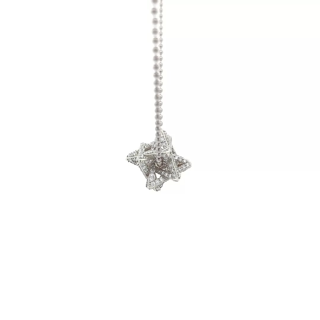 Regular Merkabah with 2.87 CT Diamonds — White Gold — view 4