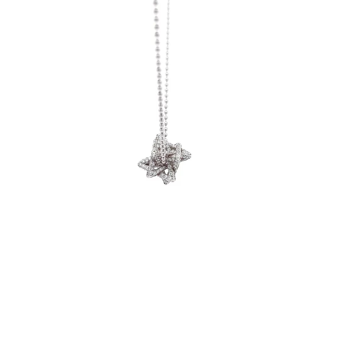 Small Merkabah with 1.6 CT Diamonds — White Gold — view 3