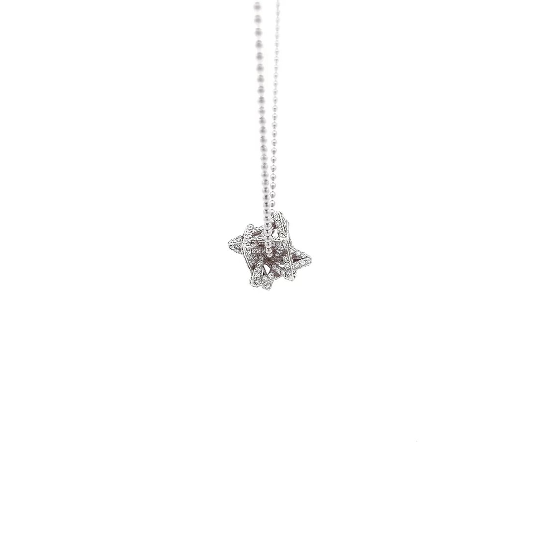Small Merkabah with 1.6 CT Diamonds — White Gold — view 4