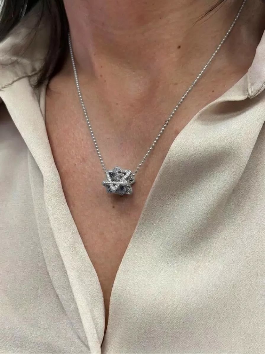 Small Merkabah with 1.6 CT Diamonds — White Gold — view 6