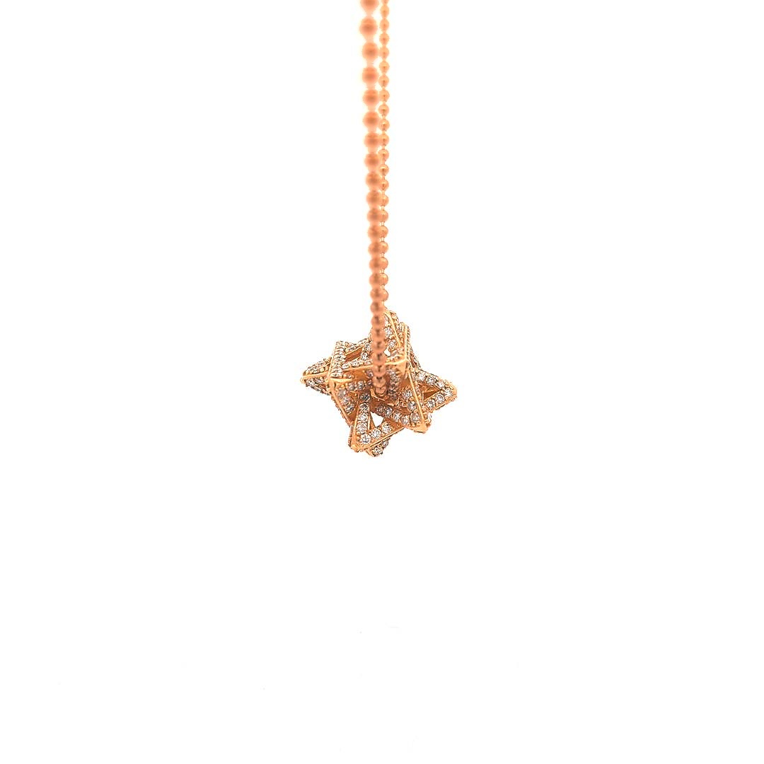 Regular Merkabah with 2.87 CT Diamonds — Rose Gold — view 4