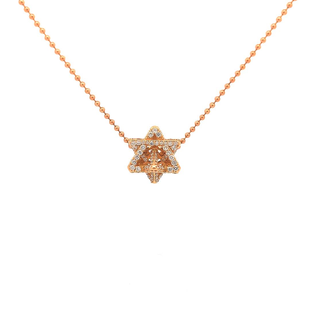 Regular Merkabah with 2.87 CT Diamonds — Rose Gold — view 5