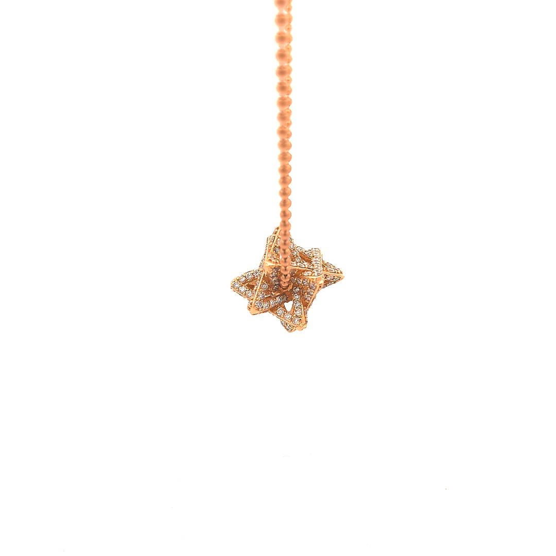 Regular Merkabah with 2.87 CT Diamonds — Rose Gold — view 6