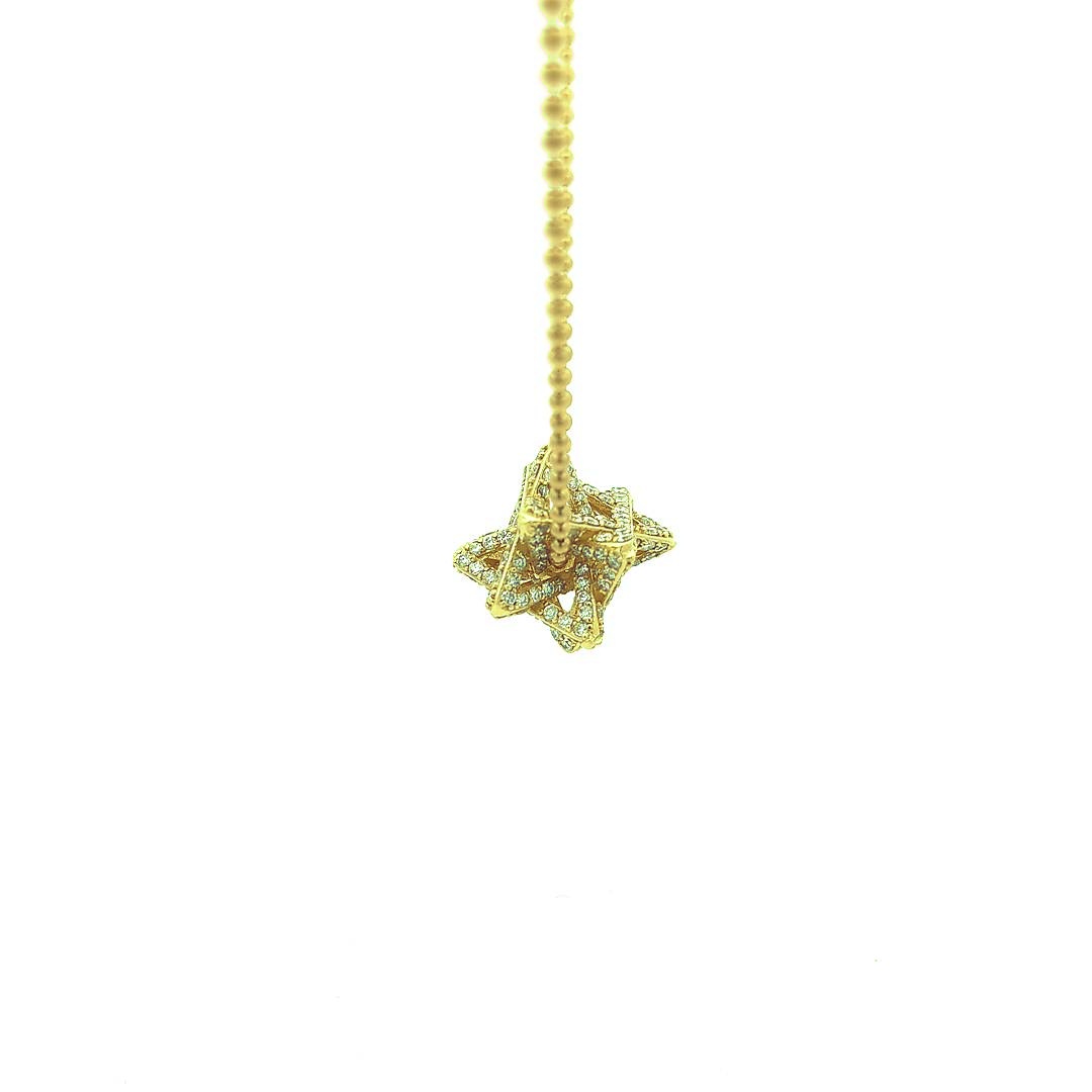 Regular Merkabah with 2.87 CT Diamonds — Yellow Gold — view 6
