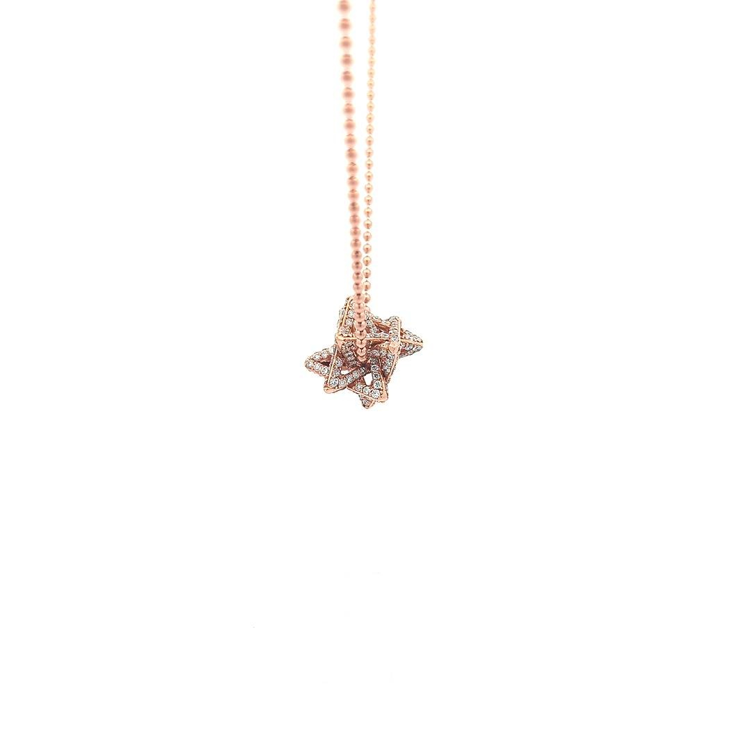 Small Merkabah with 1.6 CT Diamonds — Rose Gold — view 2