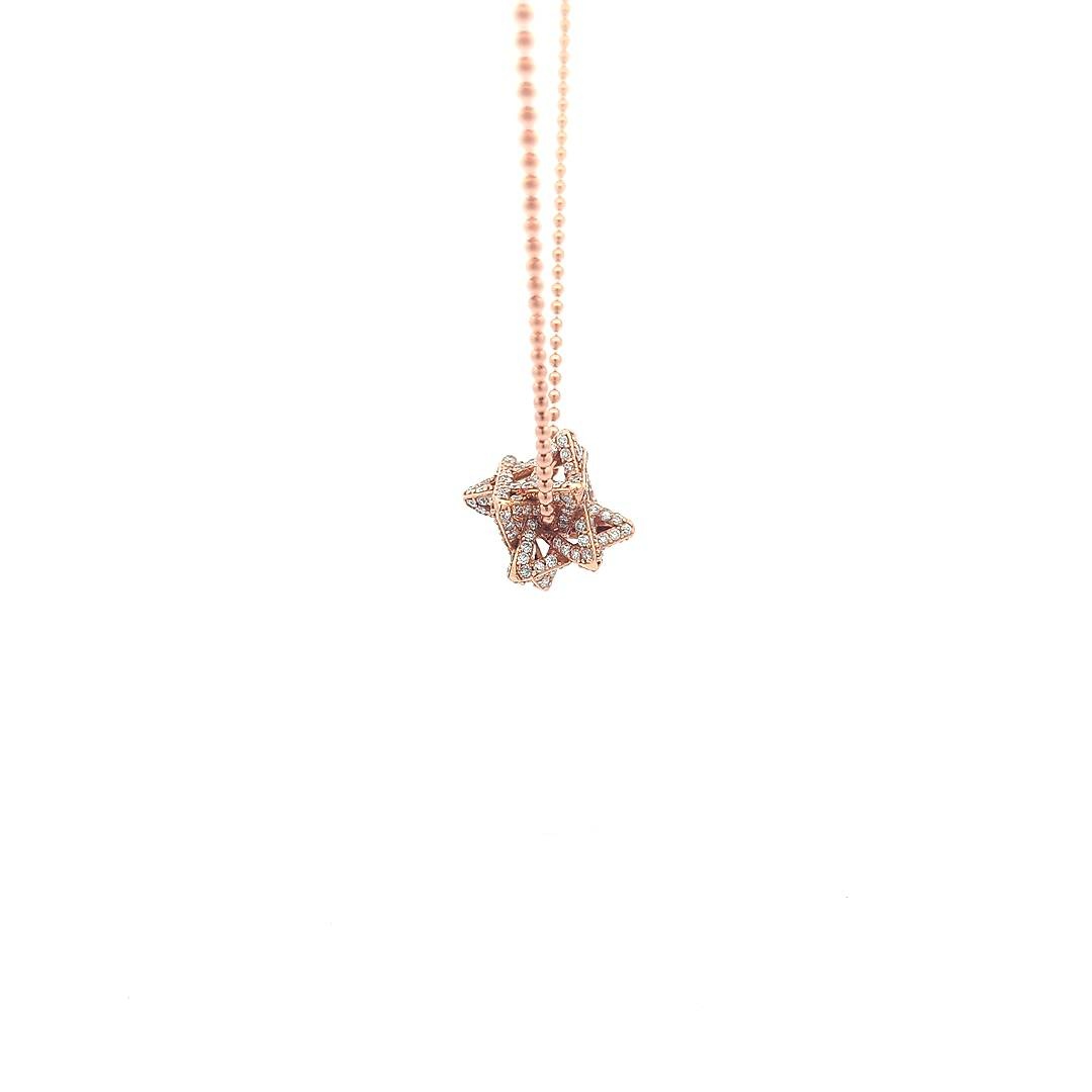 Small Merkabah with 1.6 CT Diamonds — Rose Gold — view 4