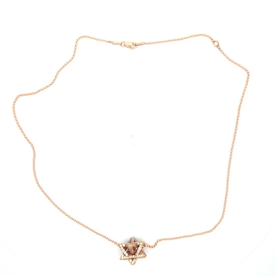 Small Merkabah with 1.6 CT Diamonds — Rose Gold — view 5