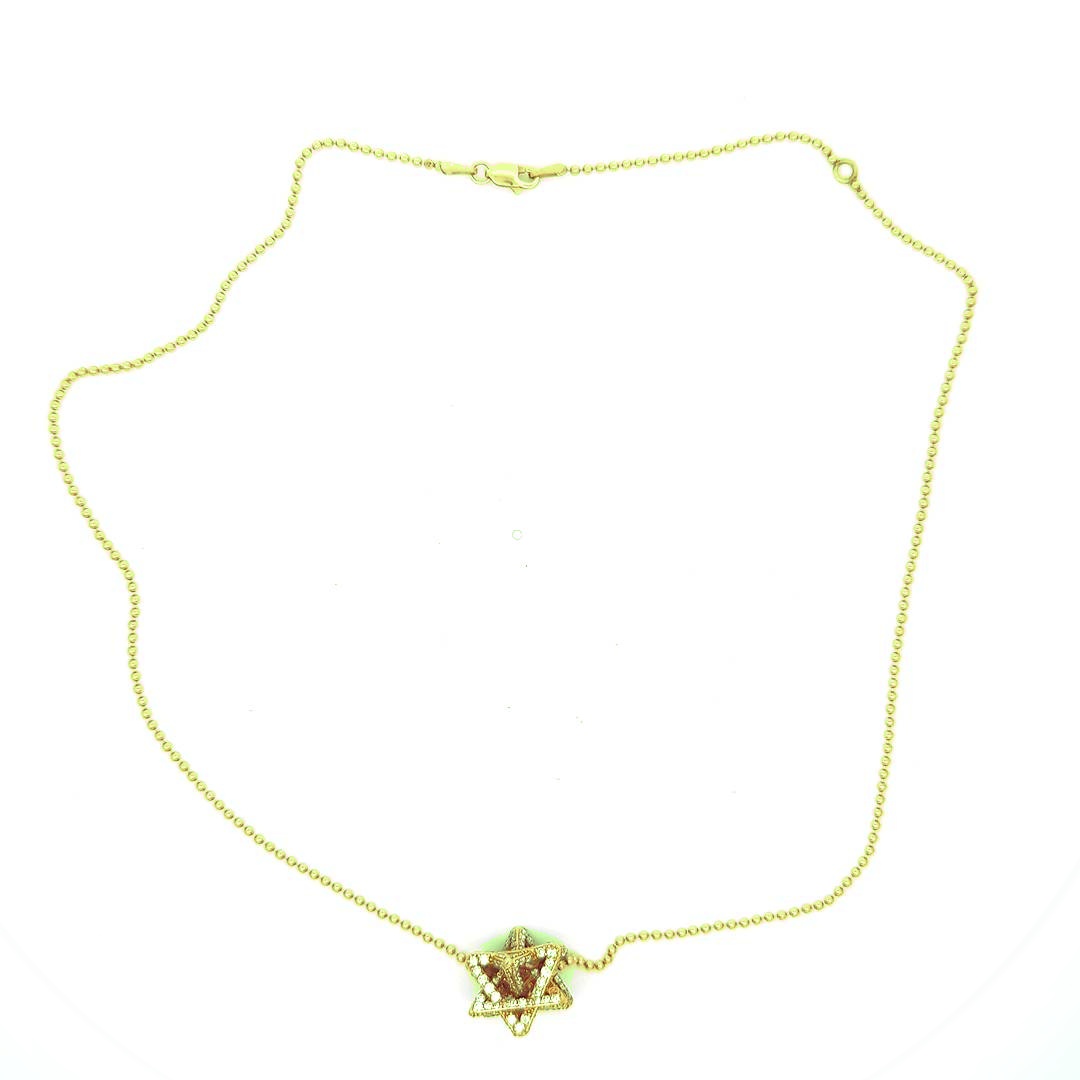 Small Merkabah with 1.6 CT Diamonds — Yellow Gold — view 5