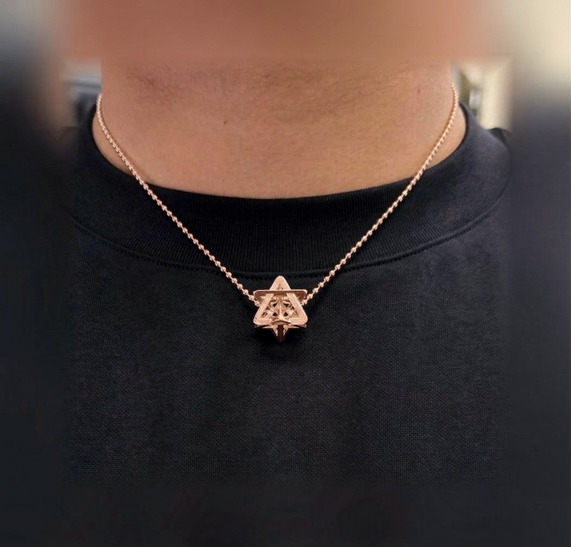 Small Merkabah — 14K Gold — Rose Gold — view 5