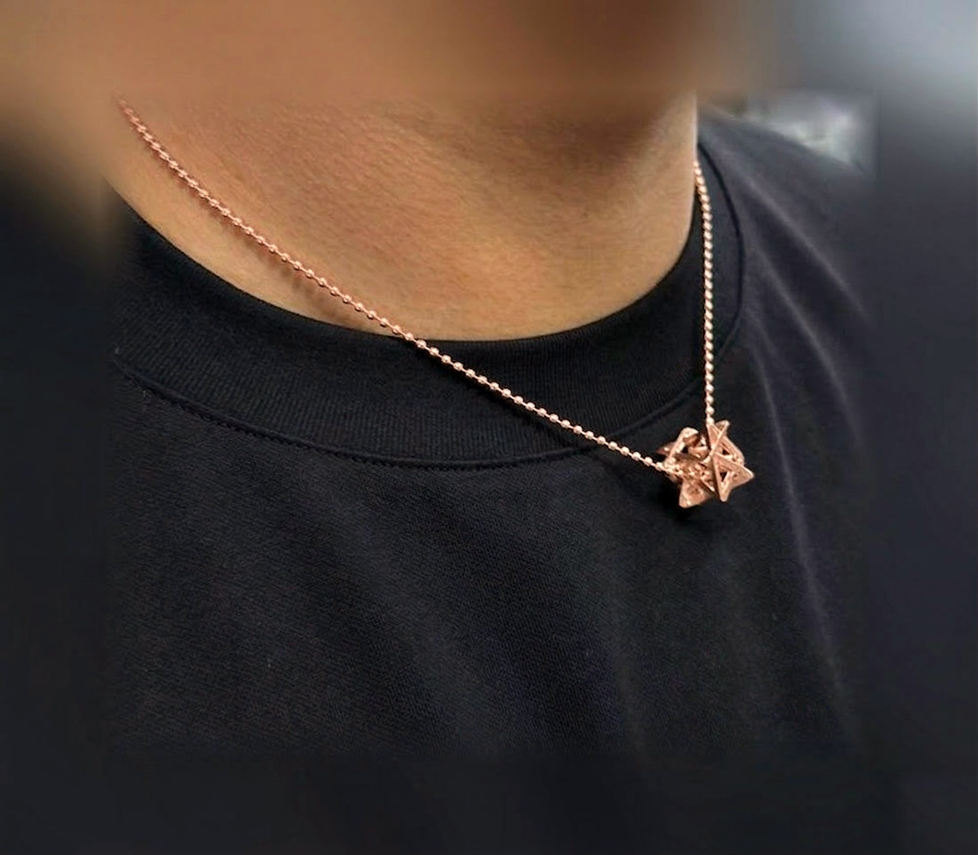 Small Merkabah — 14K Gold — Rose Gold — view 7