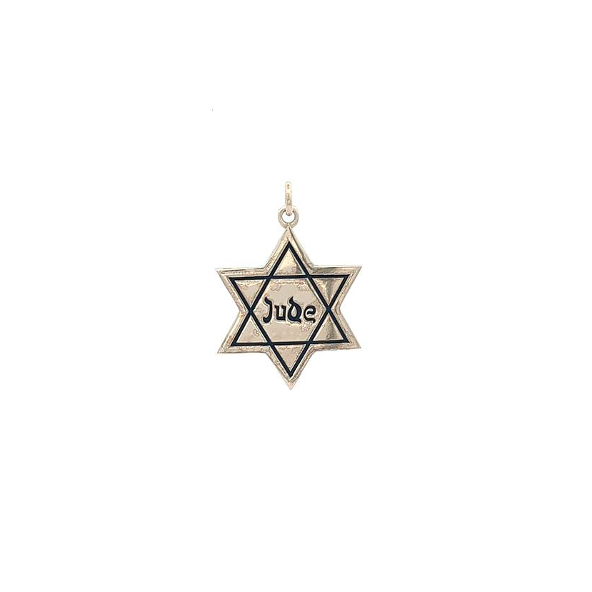 Star of David Pendant (Large) — White Gold