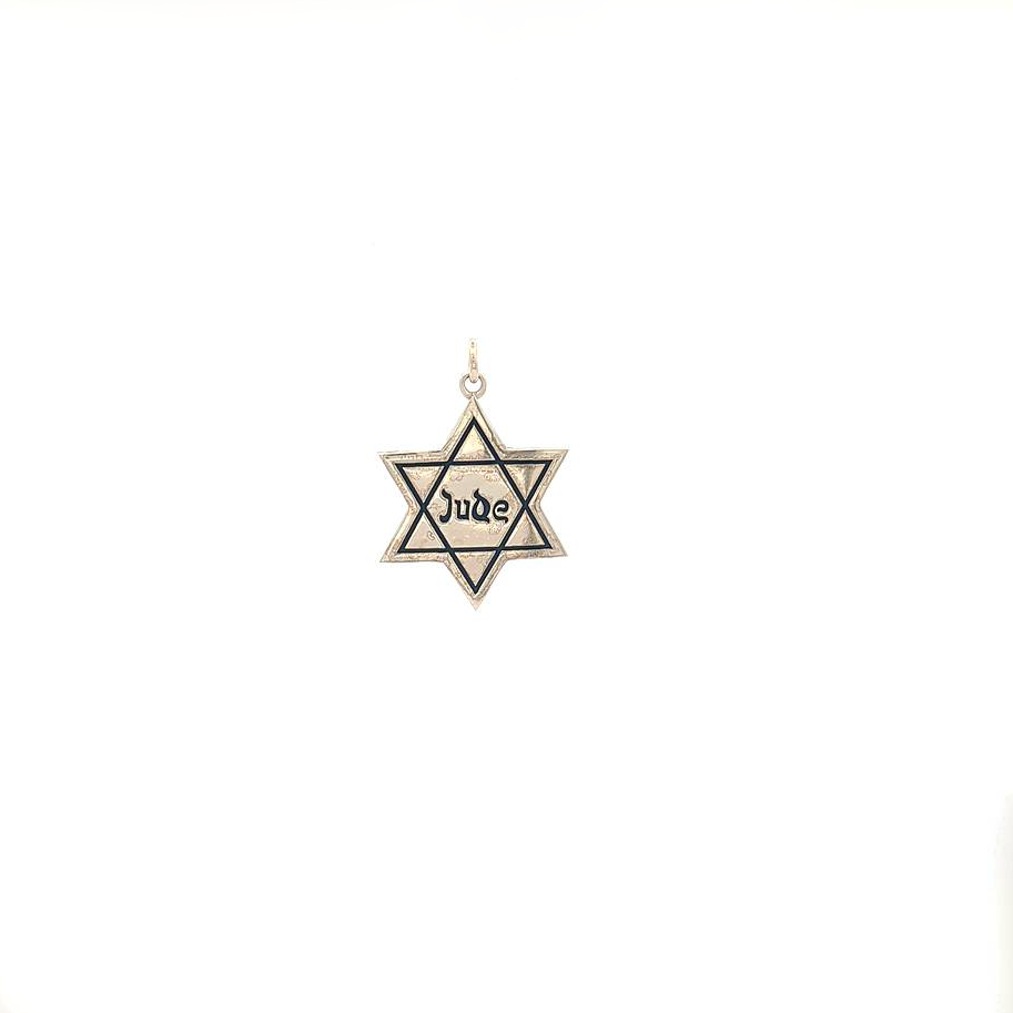 Star of David Pendant (Medium) — White Gold