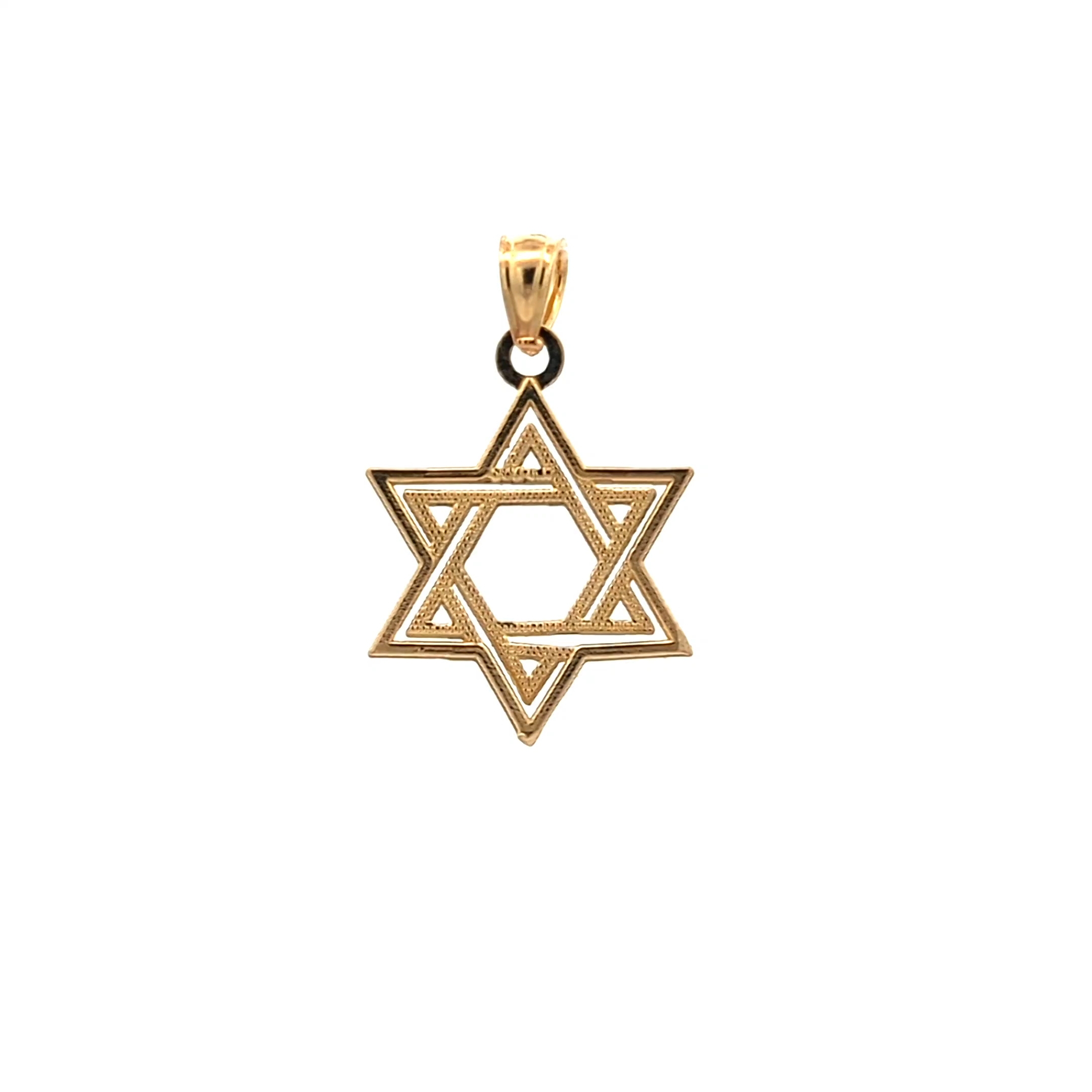 Star of David Pendant — Mini — Yellow Gold