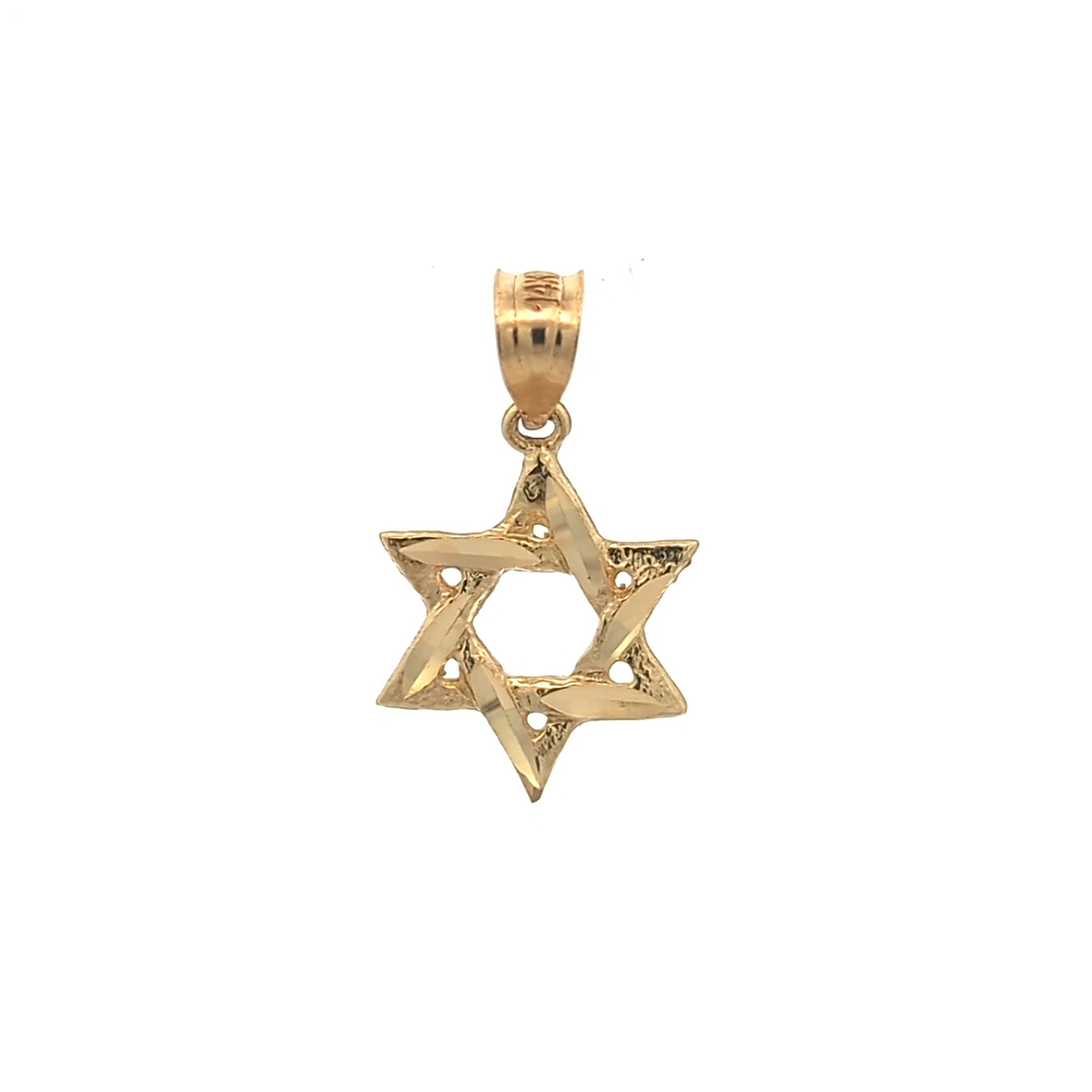 Star of David Pendant — Standard — Yellow Gold