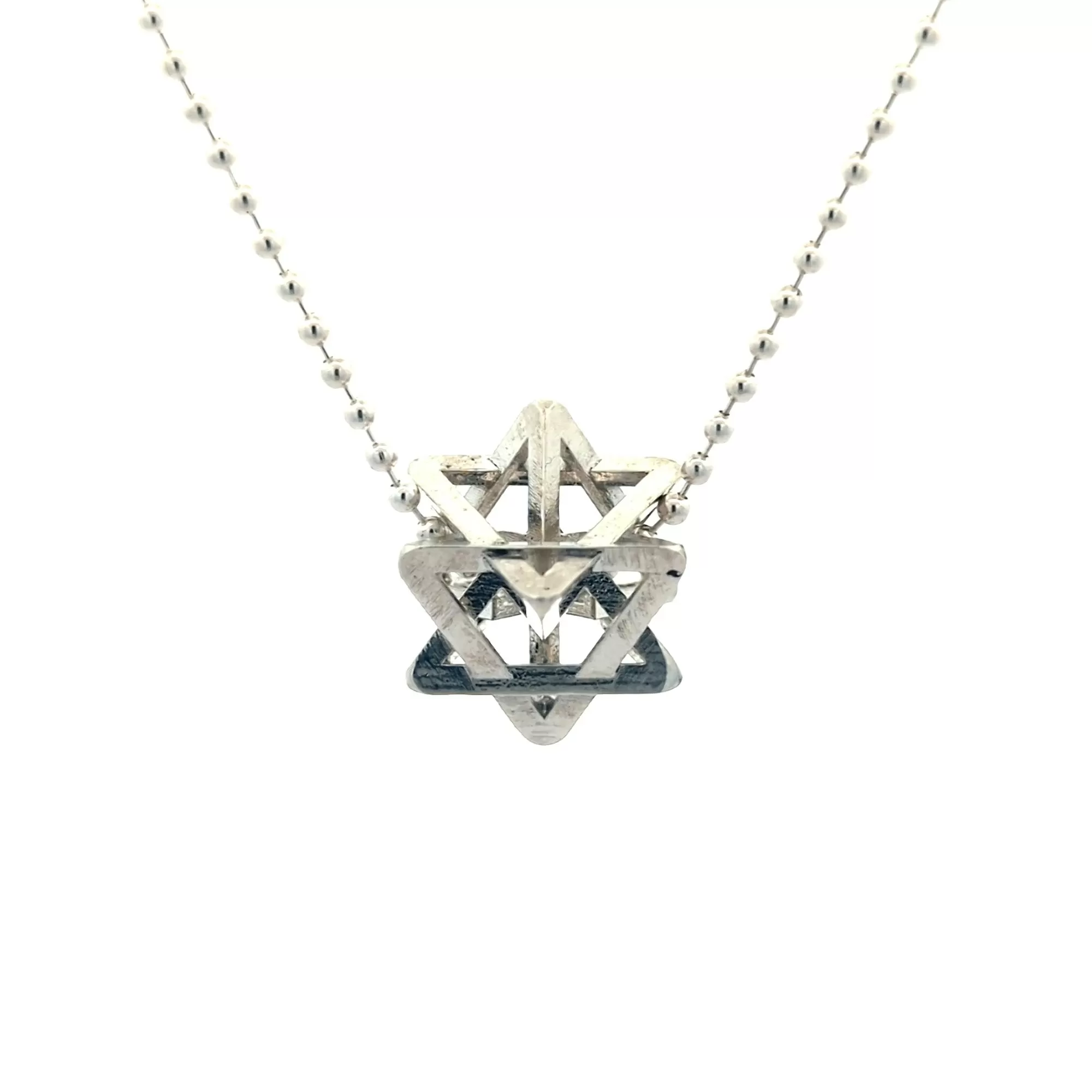 Regular Merkabah Star of David in 925 Sterling Silver