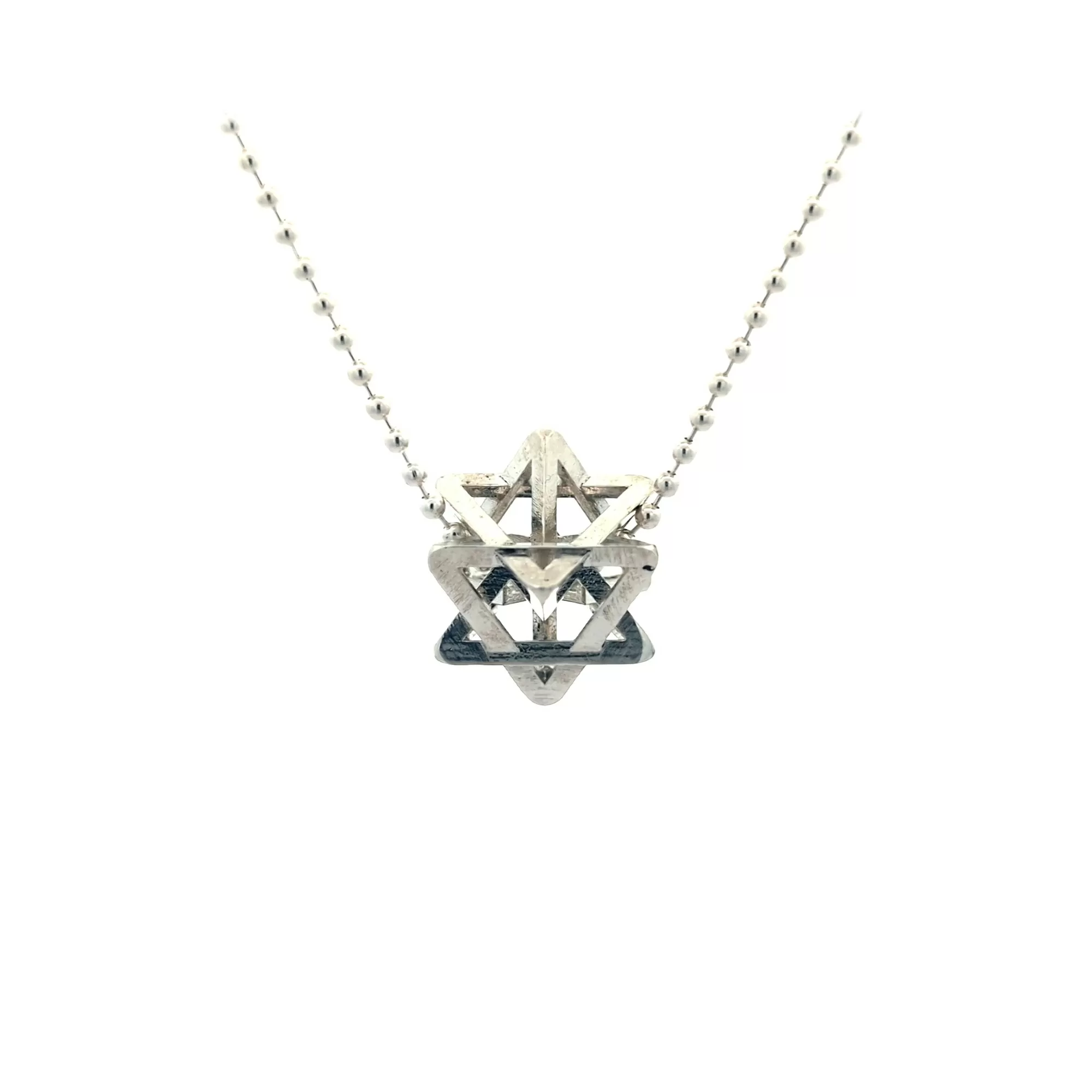 Small Merkabah Star of David in 925 Sterling Silver